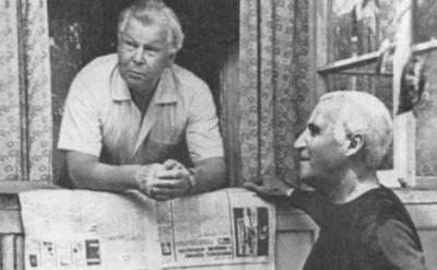А. Твардовский и Константин Симонов. Красная Пахра, 1968 г.