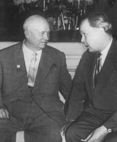 А. Твардовский с Н. Хрущевым, 1963 г.