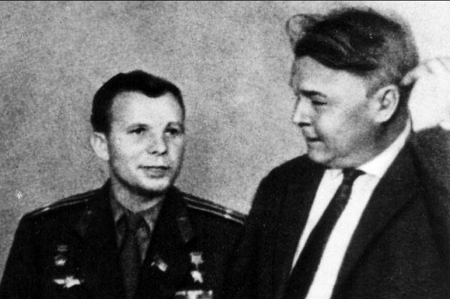 Ю. Гагарин, А. Твардовский, 1961 г.